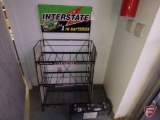 (4) Interstate battery display stand with (2) display batteries