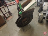 Banding cart with steel banding, tools, and clips
