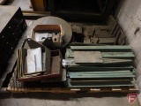 Contents of pallet: brackets, expanded metal, plate steel