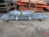 Material handling rollers: (2) curved sections, (1) 10' straight section with rollers