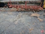 Expanded metal on frame, catwalk railing and metal storage rack