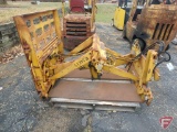 Long Reach forklift hydraulic unloading attachment with Lumber forks