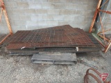 Steel mesh floor/catwalk grating sections, some 88