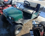 EZ-GO MPT 2WD gas utility vehicle, manual poly dump box with drop-down tailgate, 1986.3 hrs