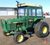John Deere 2150 diesel 2WD tractor, cab, heat, independent 540 PTO, turf tires, 3 pt., 3,702 hrs