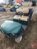 2008 EZ-GO MPT 1200 gas utility vehicle with brush guard, headlights, and manual dump box
