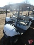 2010 Yamaha YDRA gas golf car with canopy and cooler; white