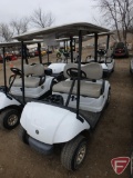 2010 Yamaha YDRA gas golf car with canopy and cooler; white