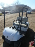 2010 Yamaha YDRA gas golf car with canopy and cooler; white