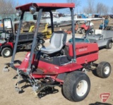 1992 Toro 5100D Reelmaster diesel 2WD 5-gang reel mower, ROPS, protective cage, sn 03502-20330