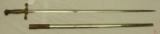 Cadet's sword with scabbard, marked 