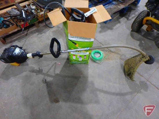 17" Craftsman weedwacker gas trimmer with line and 2 gallon garden sprayer