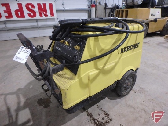 Karcher HDS 755 portable hot water pressure washer with wand, 230V single phase, diesel burner