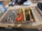 Tool belt, DeWalt drivers, tape measure, vise grips