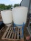 (2) 55 gallon chemical dispensers tanks on stands