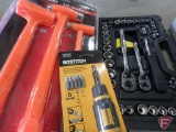 Stanley 97pc socket driver, allen wrench set, Ironton 3pc hammer set