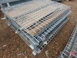 (2) collapsible wire/grid panel containers