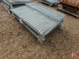 (2) collapsible wire/grid panel containers