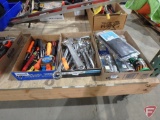 Receiver balls, combination wrenches, adjustable wrenches, sockets, screwdrivers, and tape measure