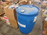 Old Blue 1 gallon galvanized fuel cans and 55 gallon poly drum