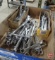 SAE and metric combination wrenches, (4) adjustable wrenches, ratcheting box end wrenches