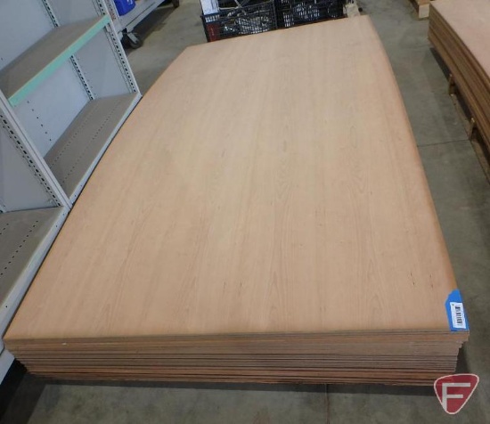 (38) 4' x 8' sheets of veneered cherry fiberboard