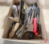 Files, chisels, punches; (1) box