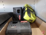 Ryobi P113 One + battery charger and (2) other Ryobi battery chargers