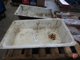 (2) cast iron sink basins, 30