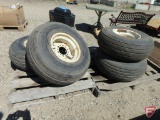 (4) implement floatation tires; non matching rims, non matching tires