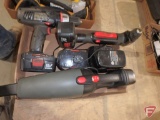 Craftsman 19.2v cordless power tools: drill driver, vacuum, angle drill, (5) batteries, and charger