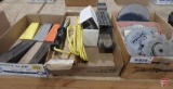 Soldering iron, soldering tips, circular saw blades, (5) log splitters; 3 boxes