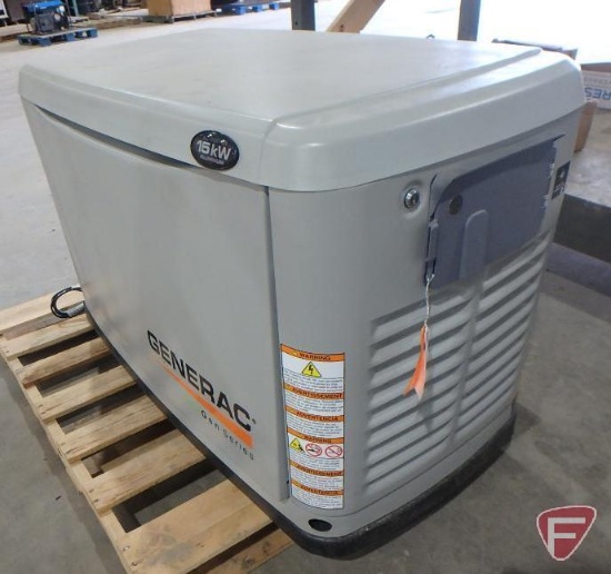 LIKE NEW Generac Eco Gen 15KW LP or Natural Gas automatic standby generator