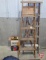 (2) halogen work lights and (2) 5' wooden step ladders