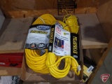 Coleman 100' extension cord, 25' trouble light