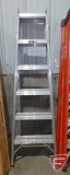 6' Green Bull 2-sided aluminum step ladder