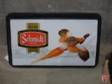 Schmidt beer advertising lighted sign
