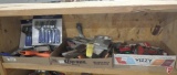 Scrapers, box cutters, sheetrock knives, wire brushes and wire brush sets