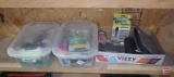 Drill driver bits, small tool kit, finishing nails, picture hanging kits, screws, nails