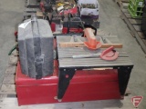 Craftsman router, router table, toolbox, landscape tarp