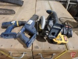18v Ryobi cordless tools: HP1802M drill, RJC180 reciprocating saw, R10631 5-1/2