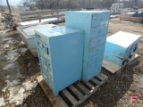 (2) steel parts bin cabinets