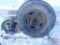Bridgestone LT245/75R16 tire on 8-bolt steel rim and (2) wheelbarrow tires