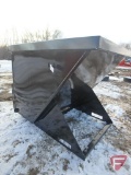 New self dumping hopper with universal mount skid loader plate, sn KC77427