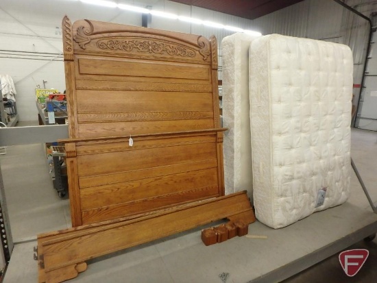 Bed frame: headboard 58"W; Sealy Posturepedic Evanston bed set 54"W