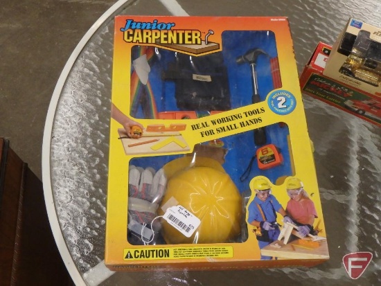 Junior Carpenter play set, Coca Cola 2004 Tour Carrier replica semi truck, (2) Ertl collectible