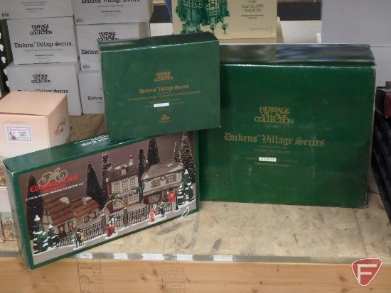 Dept 56, Dickens Village Series and The Christmas Carol Revisited. 3 pcs