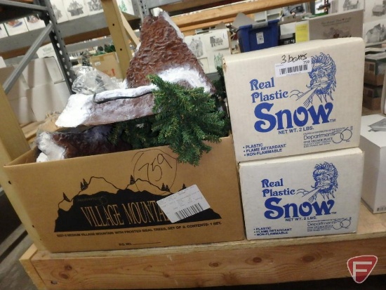 Dept 56, Accessories and Snow. 3 boxes