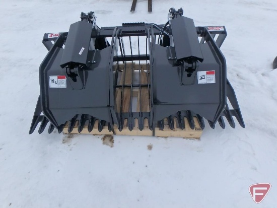 New Stout HD72-3-OPEN 72" rock/brush grapple, universal skid steer mount