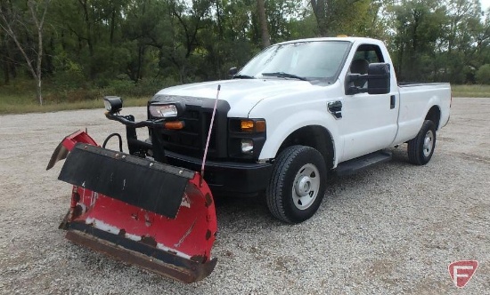 2008 Ford F-250 4x4 Pickup Truck with Boss V Plow